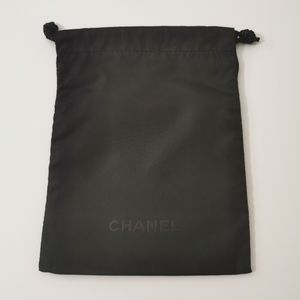Chanel Makeup Pouch Black Drawstring Bag. New. Size 4.5*5*1 in"